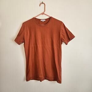 Gustin Men's Organic Cotton Short Sleeve Tee, Burnt Orange, Sz M
